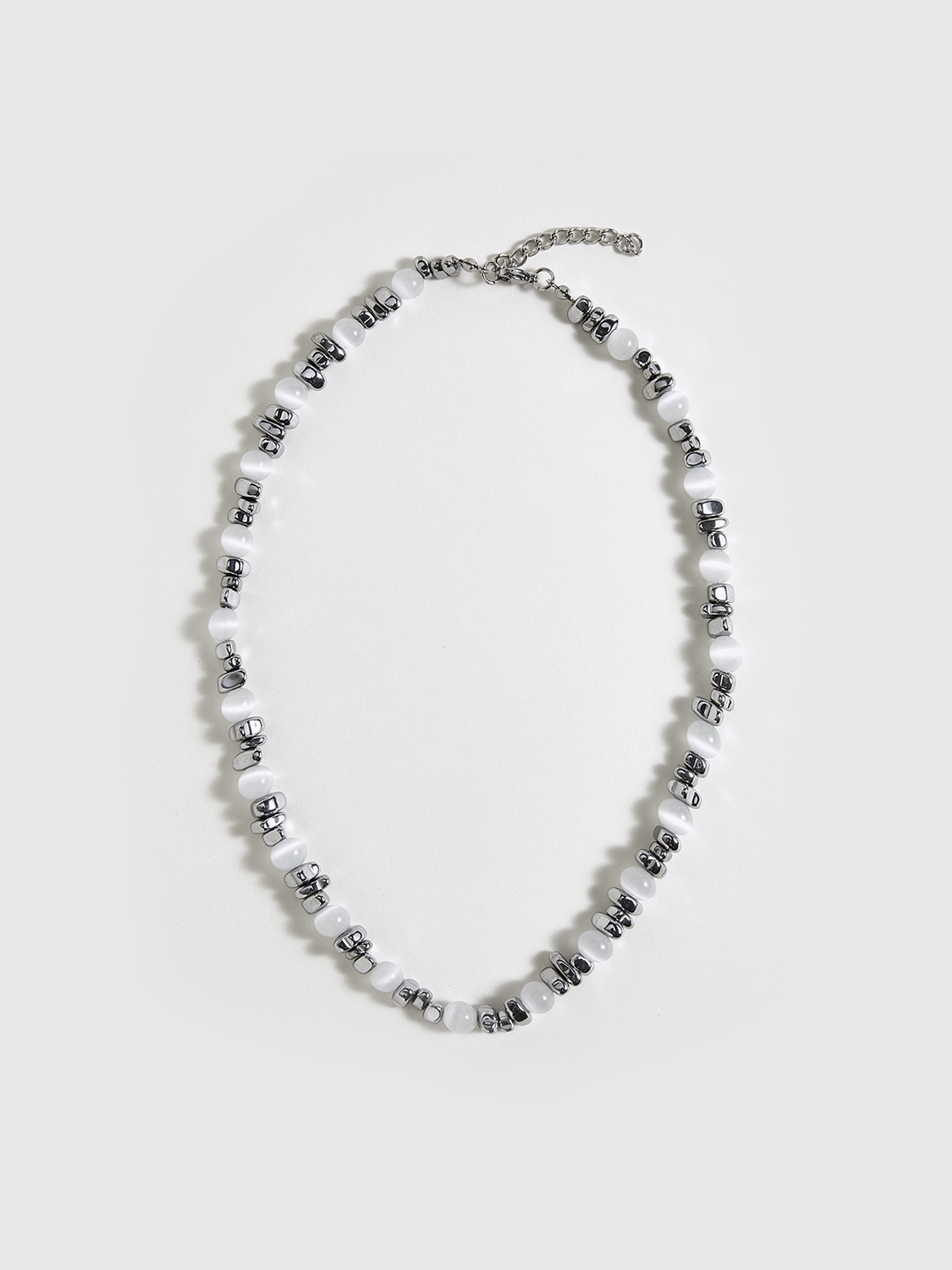Perlen- und Silber-Choker-Halskette