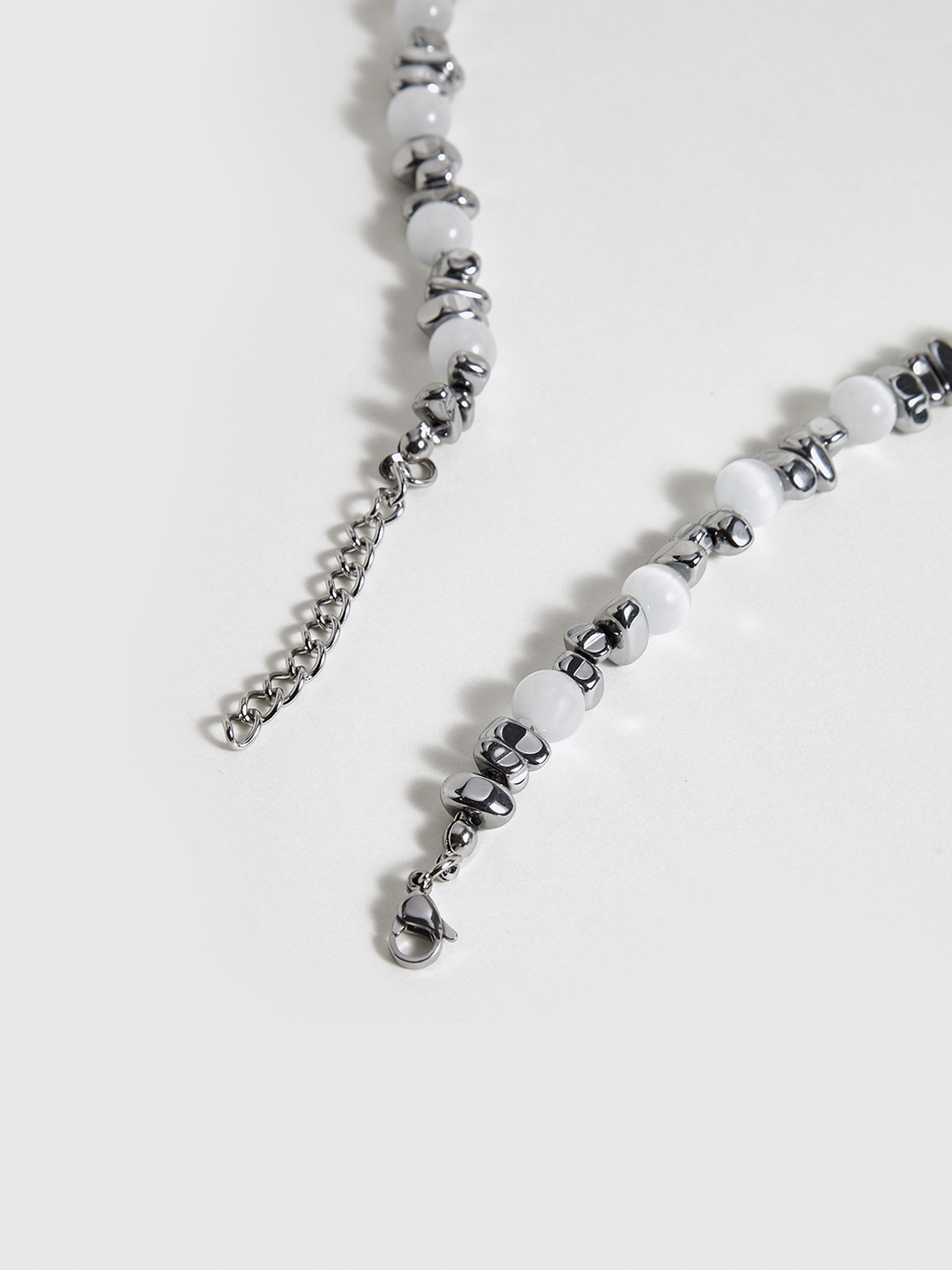 Perlen- und Silber-Choker-Halskette