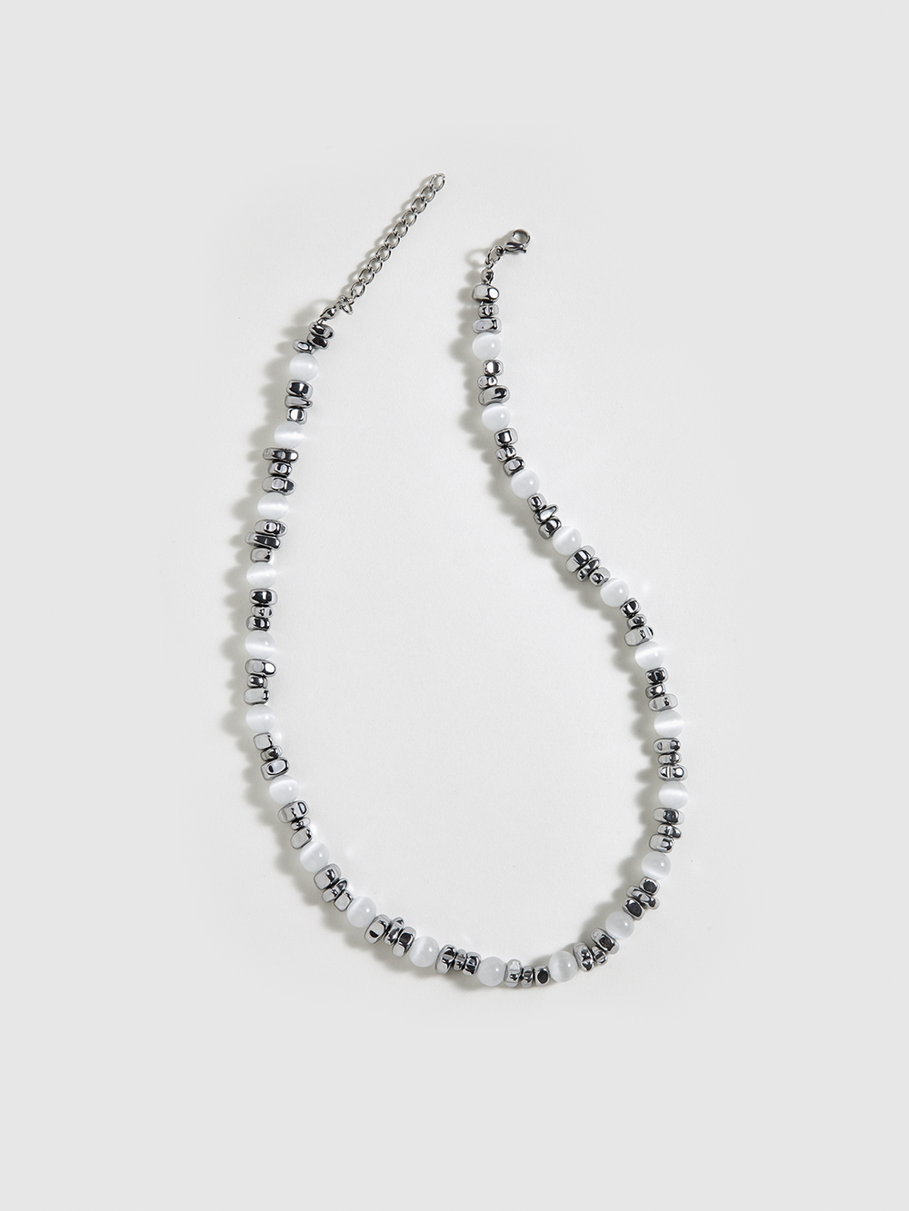 Perlen- und Silber-Choker-Halskette