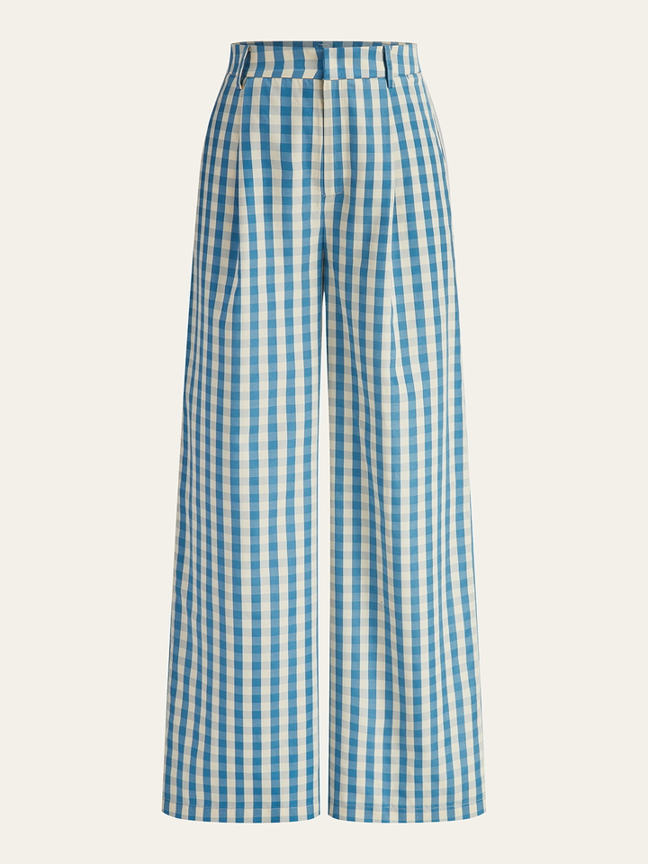 Gingham Marlenehose