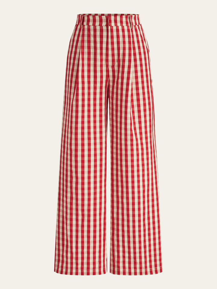 Gingham Marlenehose
