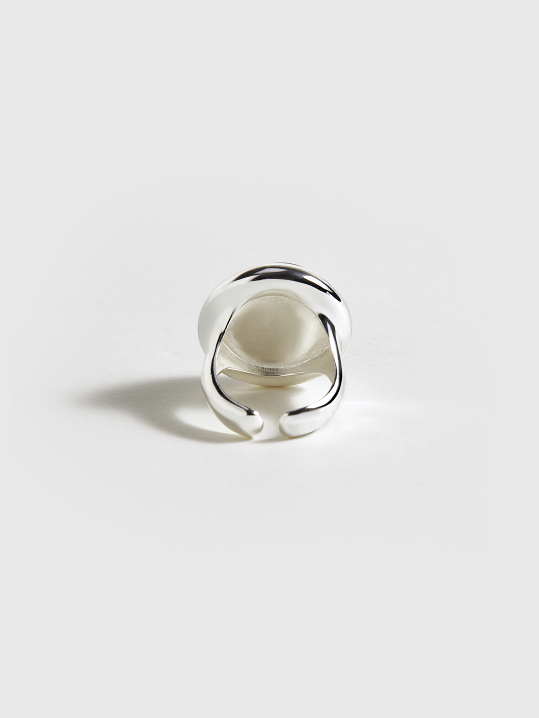 Holzmaserung Stein Silber Ring